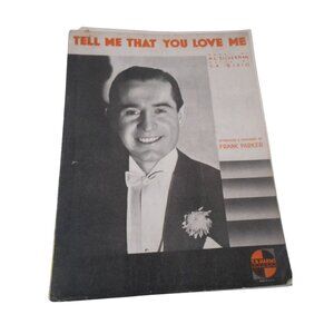 Vintage Sheet Music c 1933 Tell me that you love me waltz English Italian